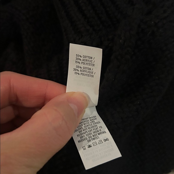 NEW Aerie Oh-Snow-Soft Mock Neck black knit size XS - Picture 6 of 6